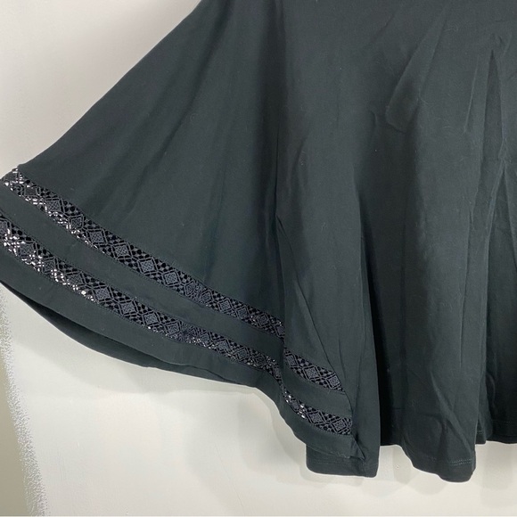 Lauren Ralph Lauren Flowy Lace Dolman Sleeve Poncho Blouse Shirt Top Medium - Picture 2 of 5